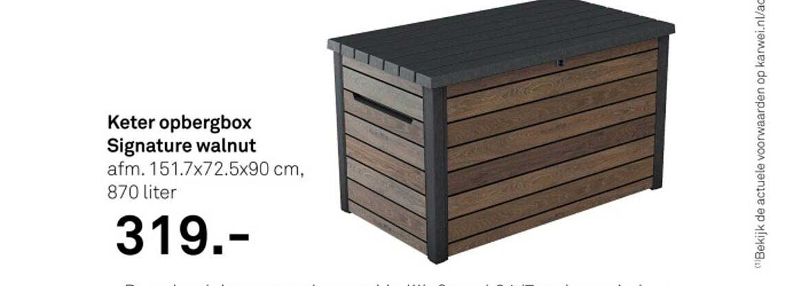 Keter opbergbox Signature walnut