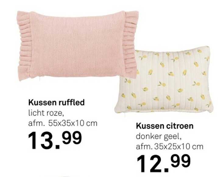 Kussen ruffled  
Kussen citroen