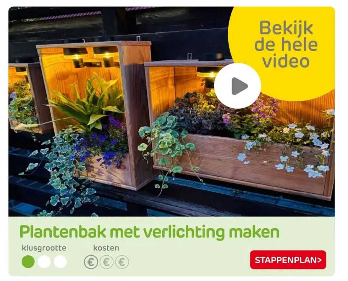 Plantenbak met verlichting maken
