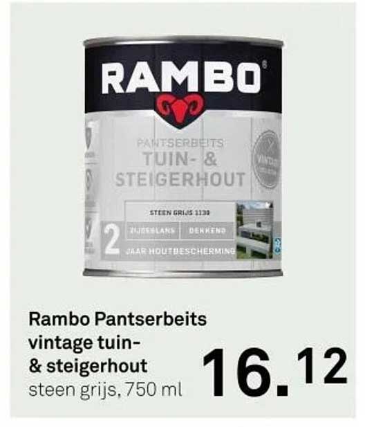 Rambo Pantserbeits vintage tuin- & steigerhout