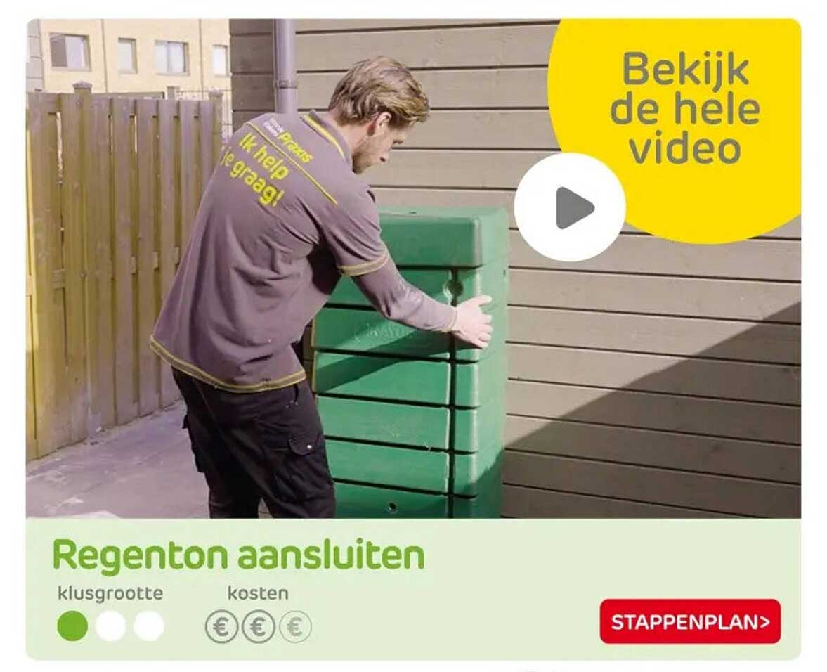 Regenton aansluiten