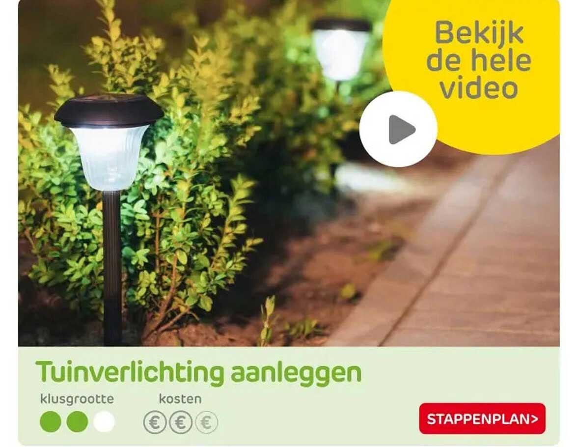 Tuinverlichting aanleggen