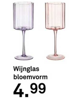 Wijnglas bloemvorm