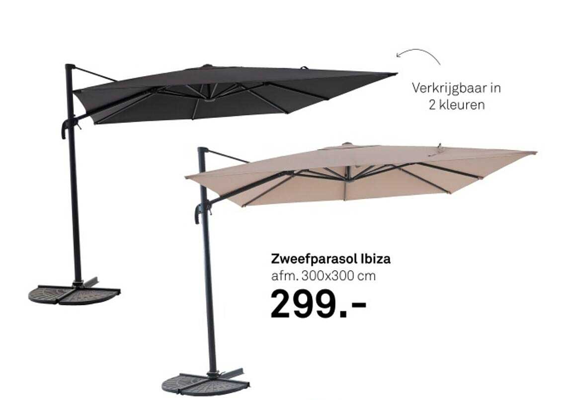 Zweefparasol Ibiza