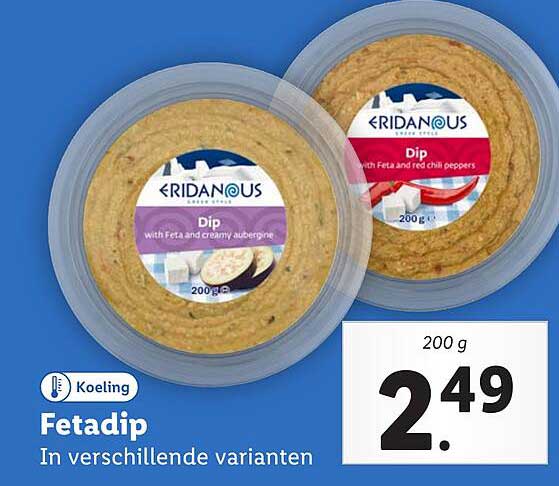 Fetadip in verschillende varianten