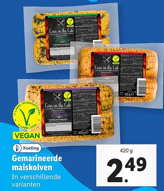 Gemaarineerde maïskolven in verschillende varianten