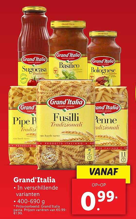 Grand'Italia - In verschillende varianten