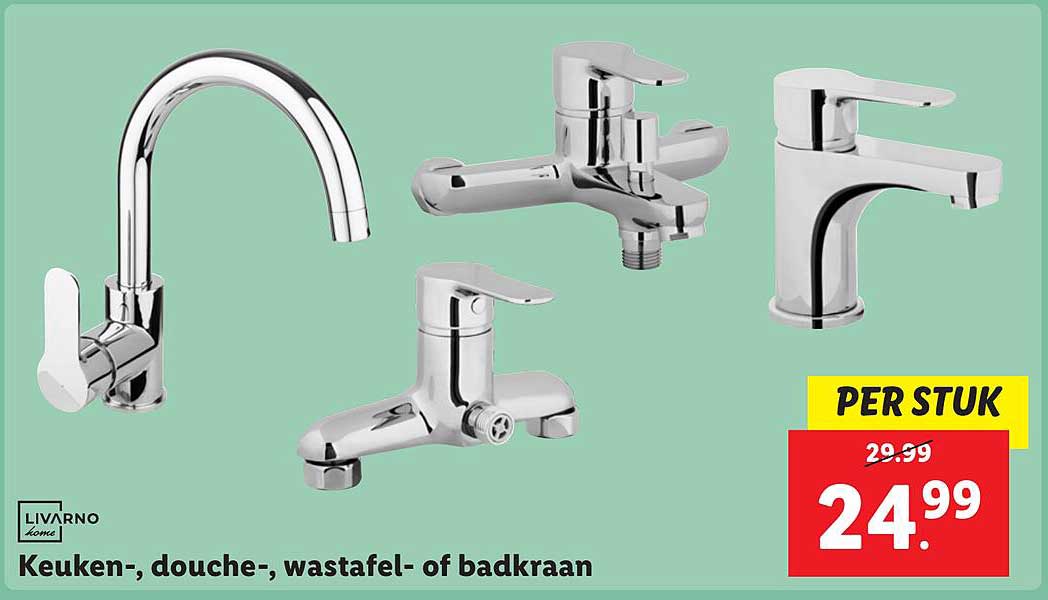 Keuken-, douche-, wastafel- of badkraan
