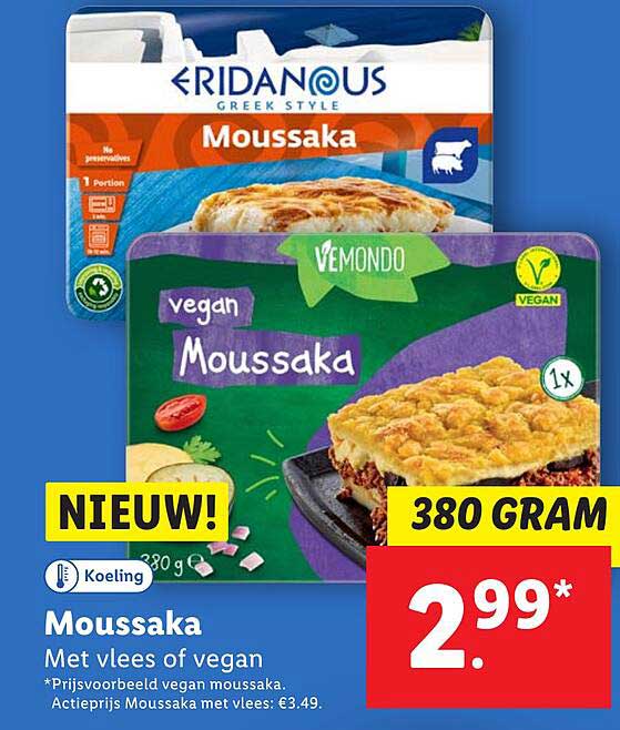 Moussaka met vlees of vegan