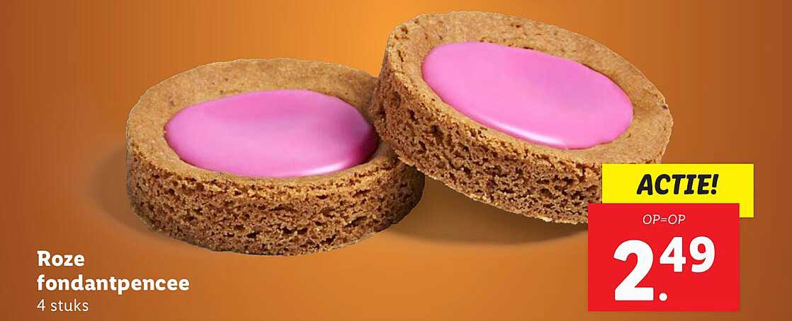 Roze fondantpencee 4 stuks