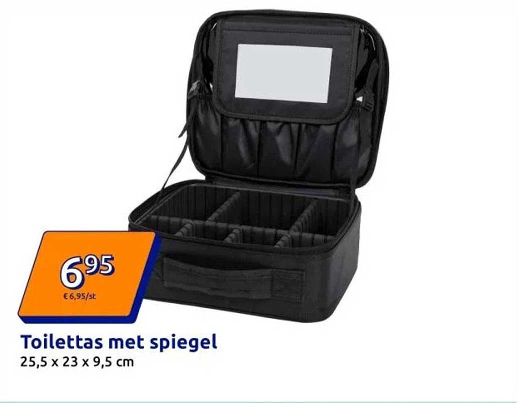 Toilettas met spiegel