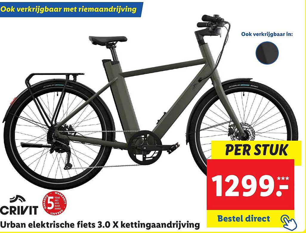 Urban elektrische fiets 3.0 X kettingaandrijving