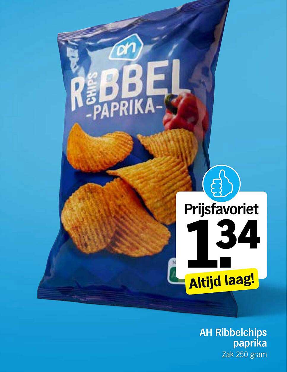 AH Ribbelchips paprika