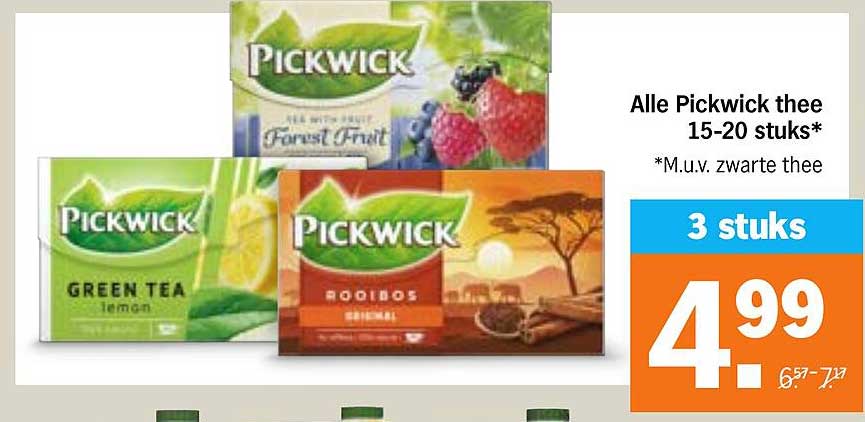 Alle Pickwick thee 15-20 stuks* 3 stuks