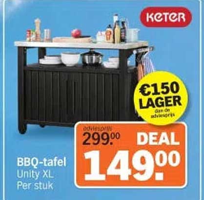 BBQ-tafel Unity XL Per stuk