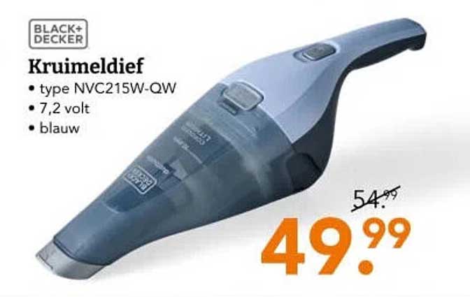 BLACK+DECKER Kruimeldief type NVC215W-QW 7,2 volt blauw