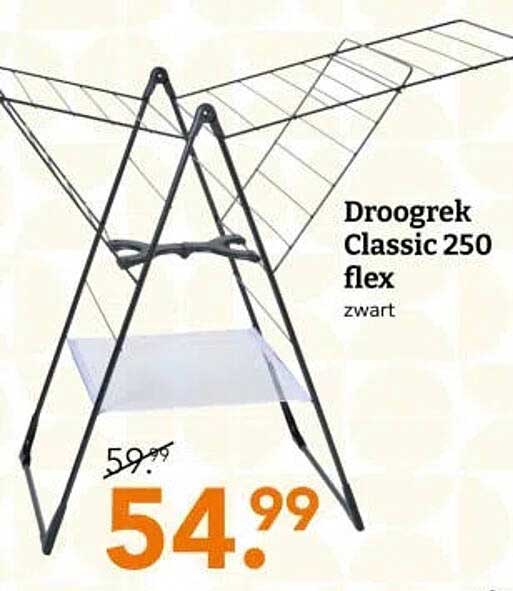 Droogrek Classic 250 flex zwart
