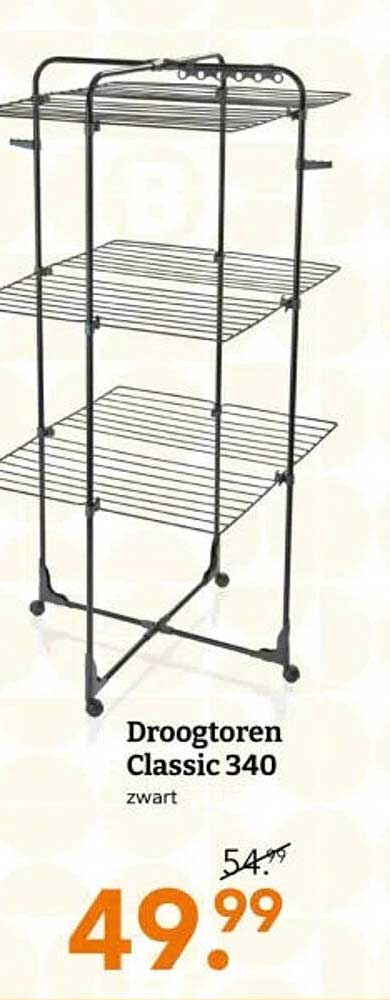 Droogtoren Classic 340 zwart
