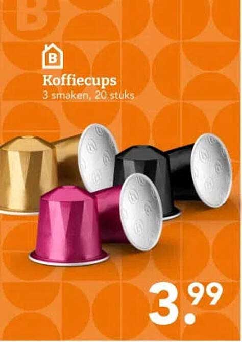 Koffiecups 3 smaken, 20 stuks