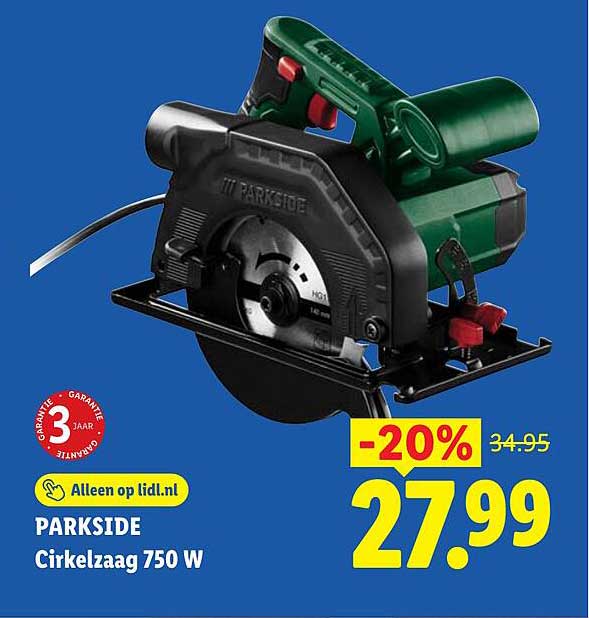 PARKSIDE Cirkelzaag 750 W -20%