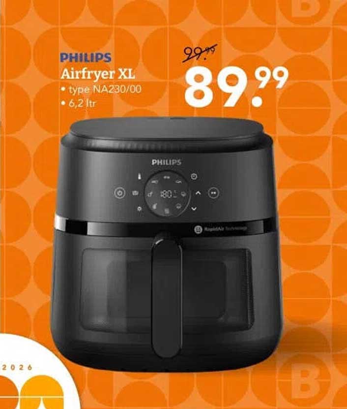 PHILIPS Airfryer XL type NA230/00 6,2 ltr