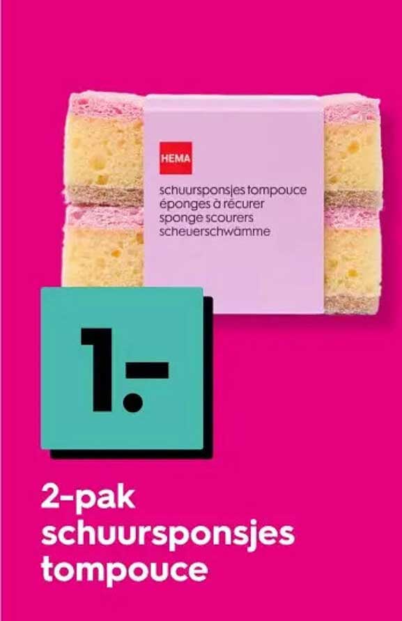 2-pak schuurponsjes tompouce