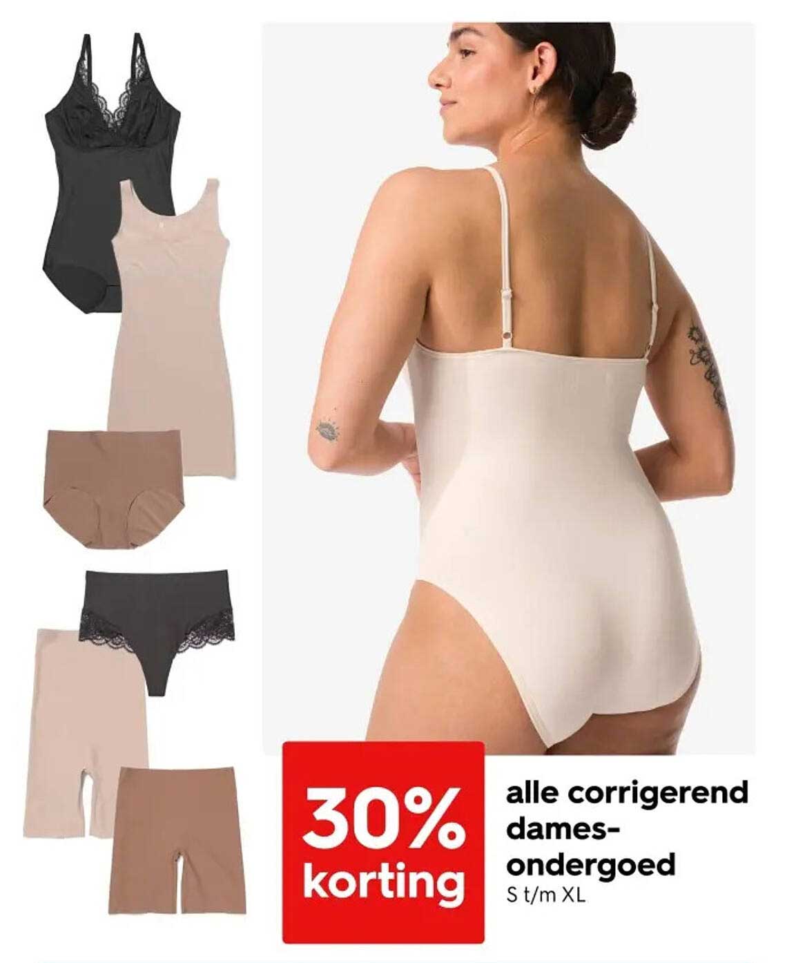 30% korting op alle corrigerend damesondergoed