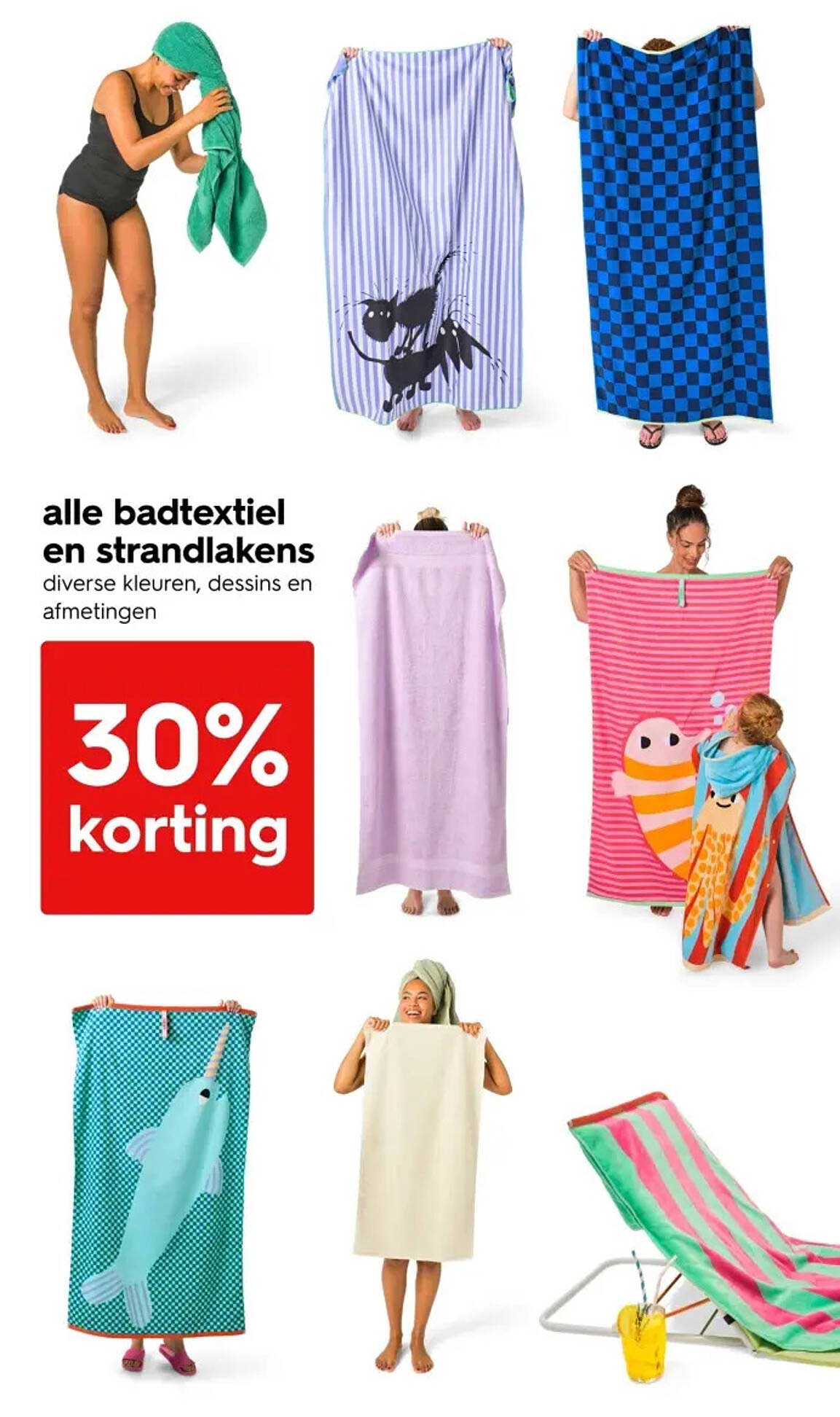 alle badtextiel en strandlakens