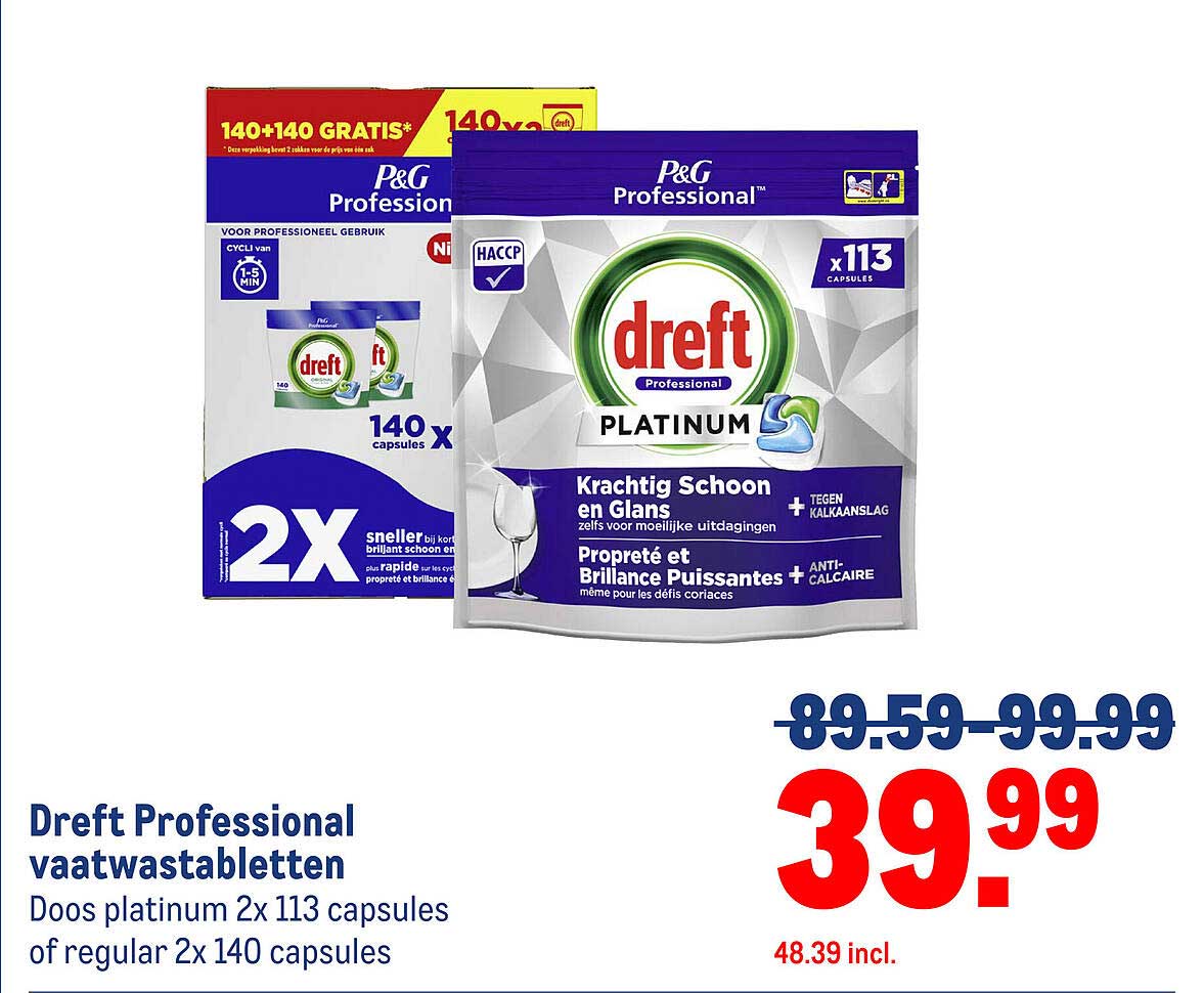 Dreft Professional afwas tabletten