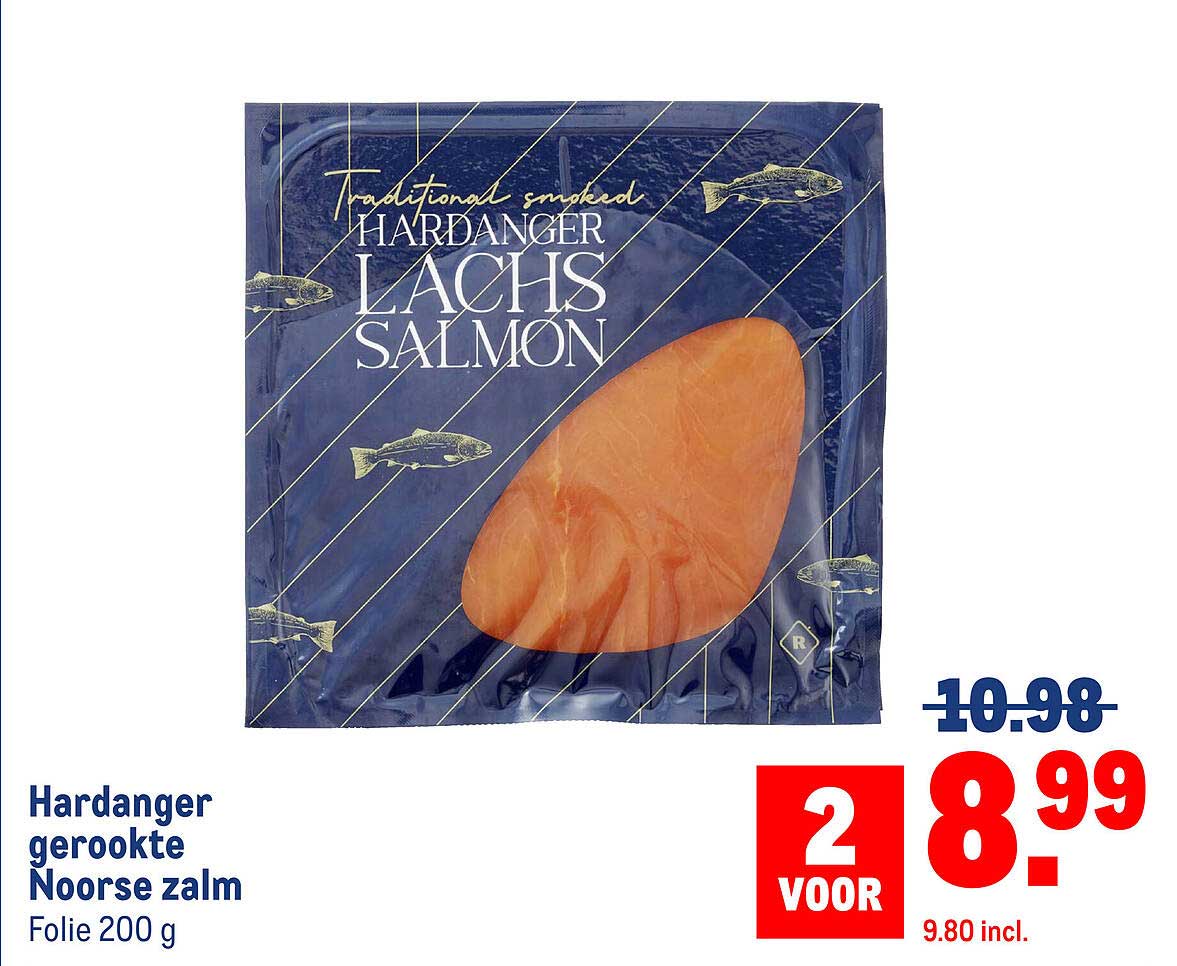 Hardanger gerookte Noorse zalm Folie 200 g