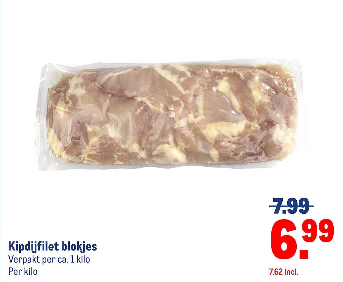 Kipdijfilet blokjes