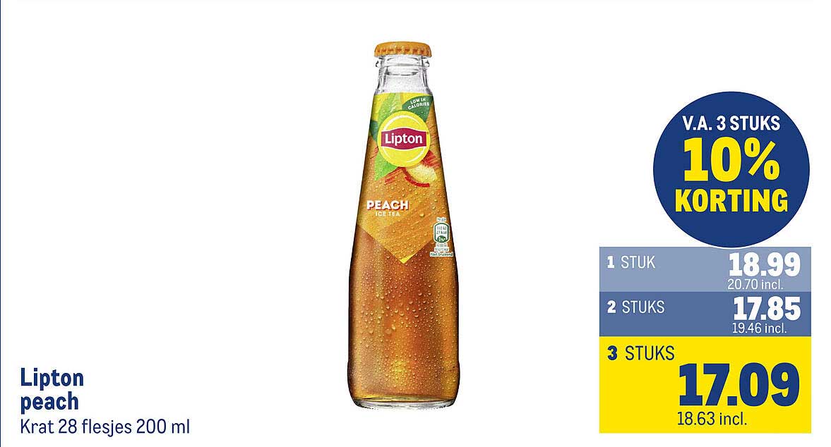 Lipton peach Krat 28 flesjes 200 ml