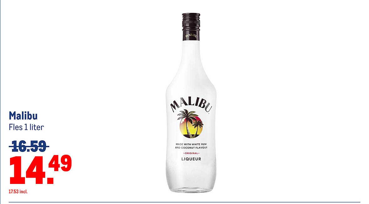 Malibu Fles 1 liter