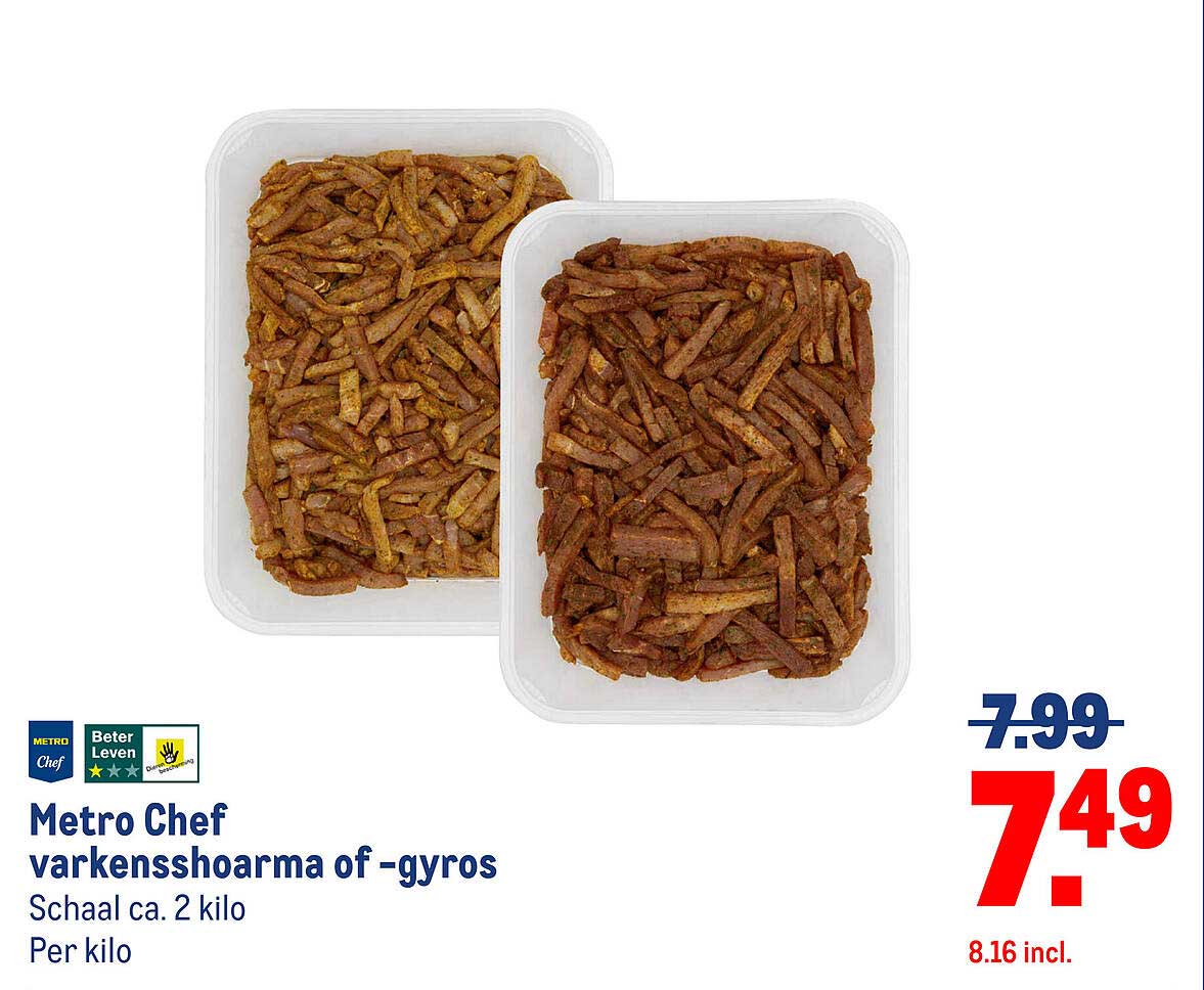 Metro Chef varkensshoarma of -gyros