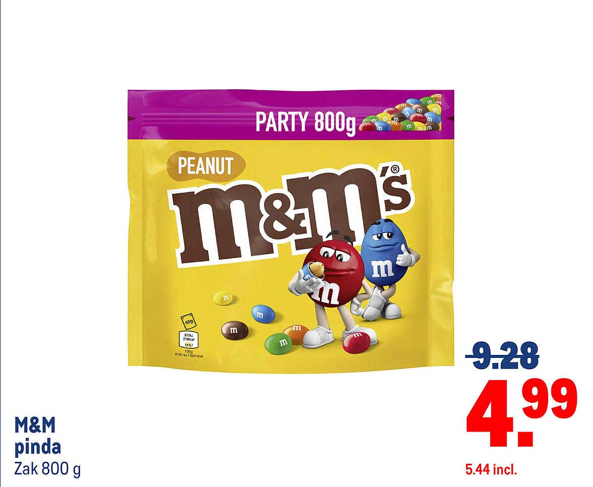M&M pinda Zak 800 g