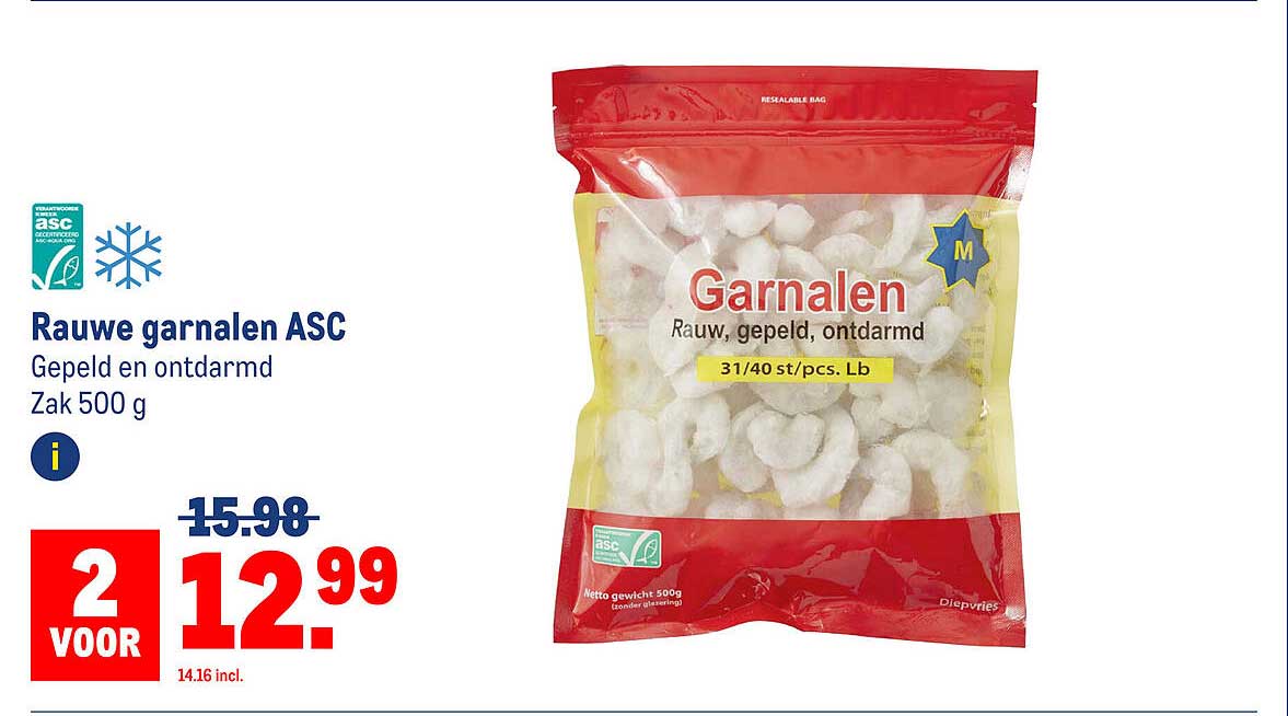 Rauwe garnalen ASC