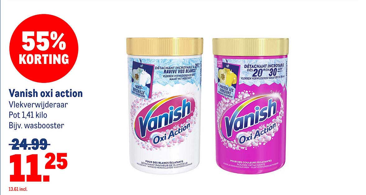 Vanish Oxi Action Vlekverwijderaar Pot 1,41 kilo