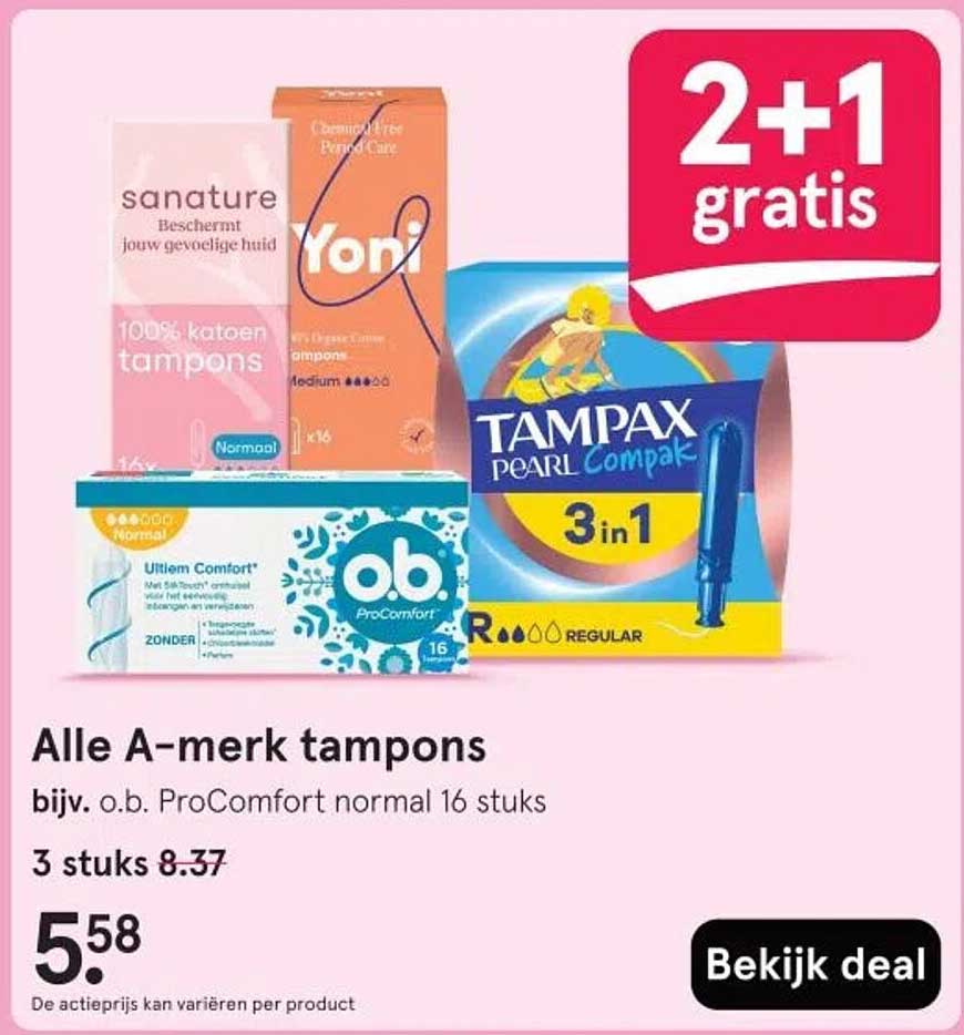 Alle A-merk tampons