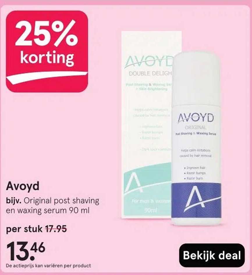 Avoyd Original post shaving en waxing serum 90 ml