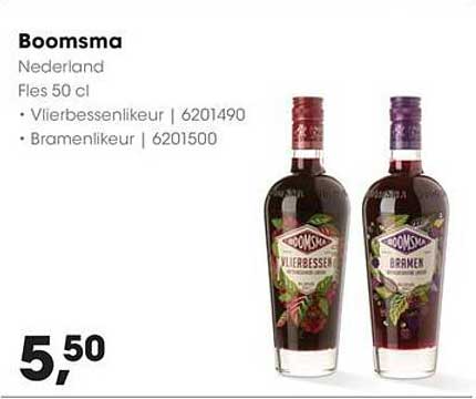 Boomsma Vlierbessen- en Bramenlikeur 50 cl
