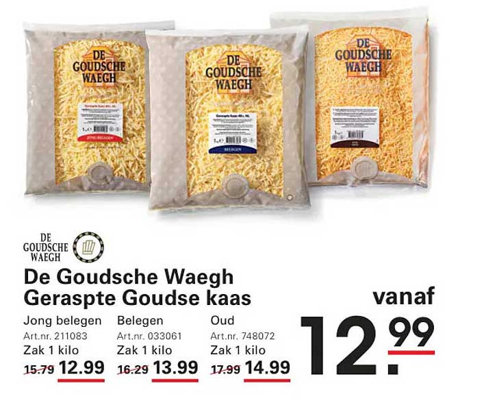 De Goudsche Waeg Geraspte Goudse kaas