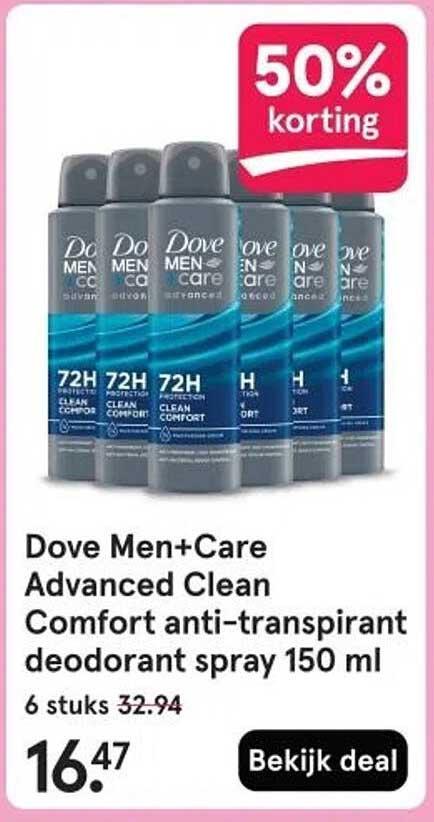 Dove Men+Care Advanced Clean Comfort anti-transpirant deodorant spray 150 ml