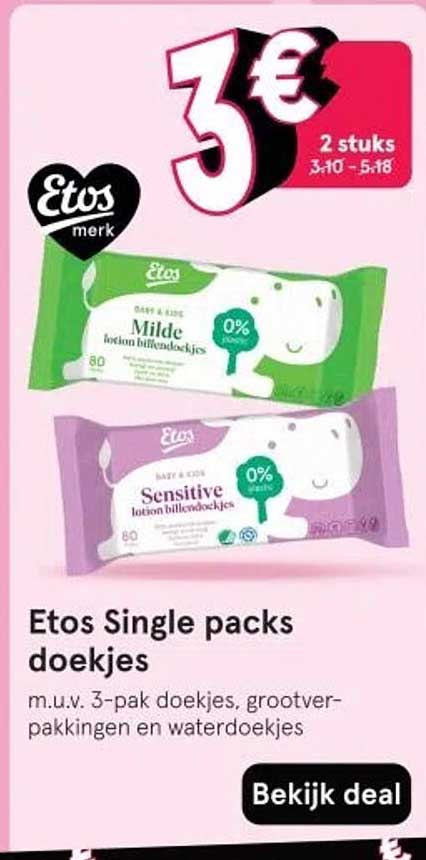 Etos Single packs doekjes