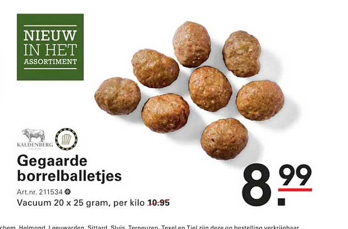 Gegaarde borrelballetjes