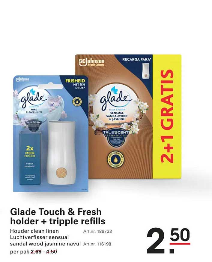 Glade Touch & Fresh holder + tripple refills