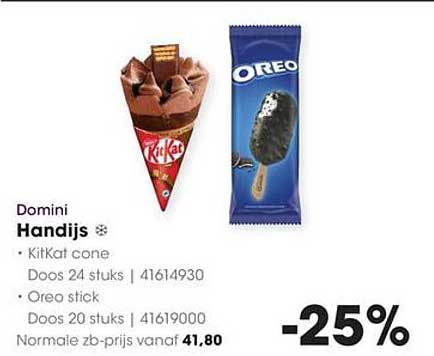 Handijs - KitKat cone en Oreo stick