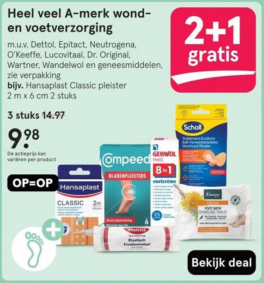 Heel veel A-merk wond- en voetverzorging
