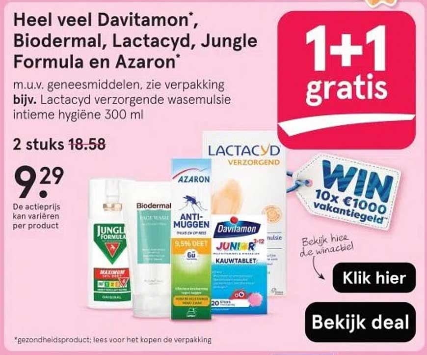 Heel veel Davitamon, Biodermal, Lactacyd, Jungle Formula en Azaron