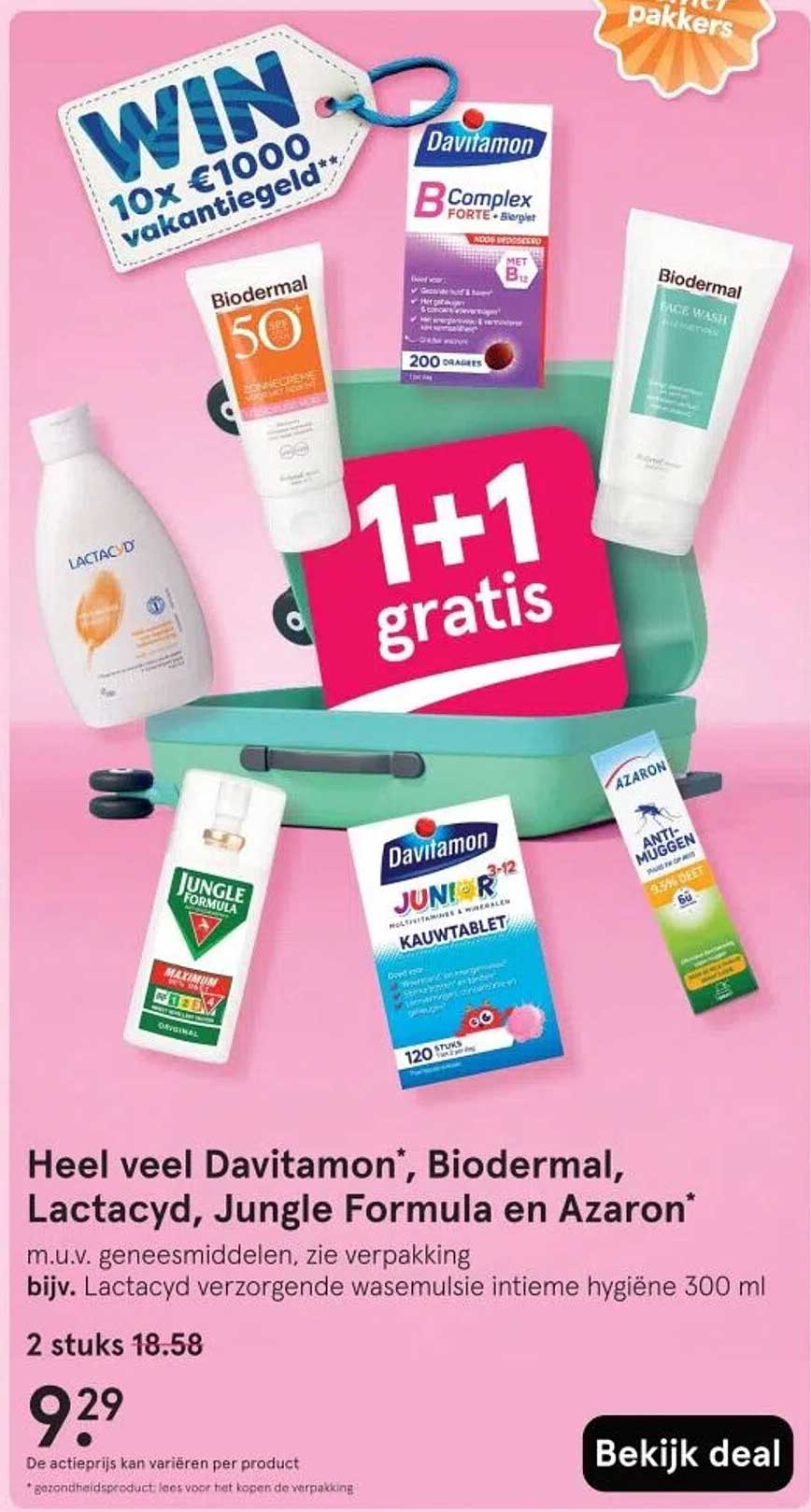 Heel veel Davitamon*, Biodermal, Lactacyd, Jungle Formula en Azaron*