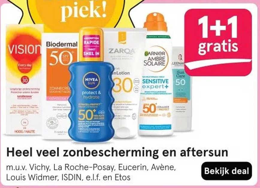 Heel veel zonbescherming en aftersun
